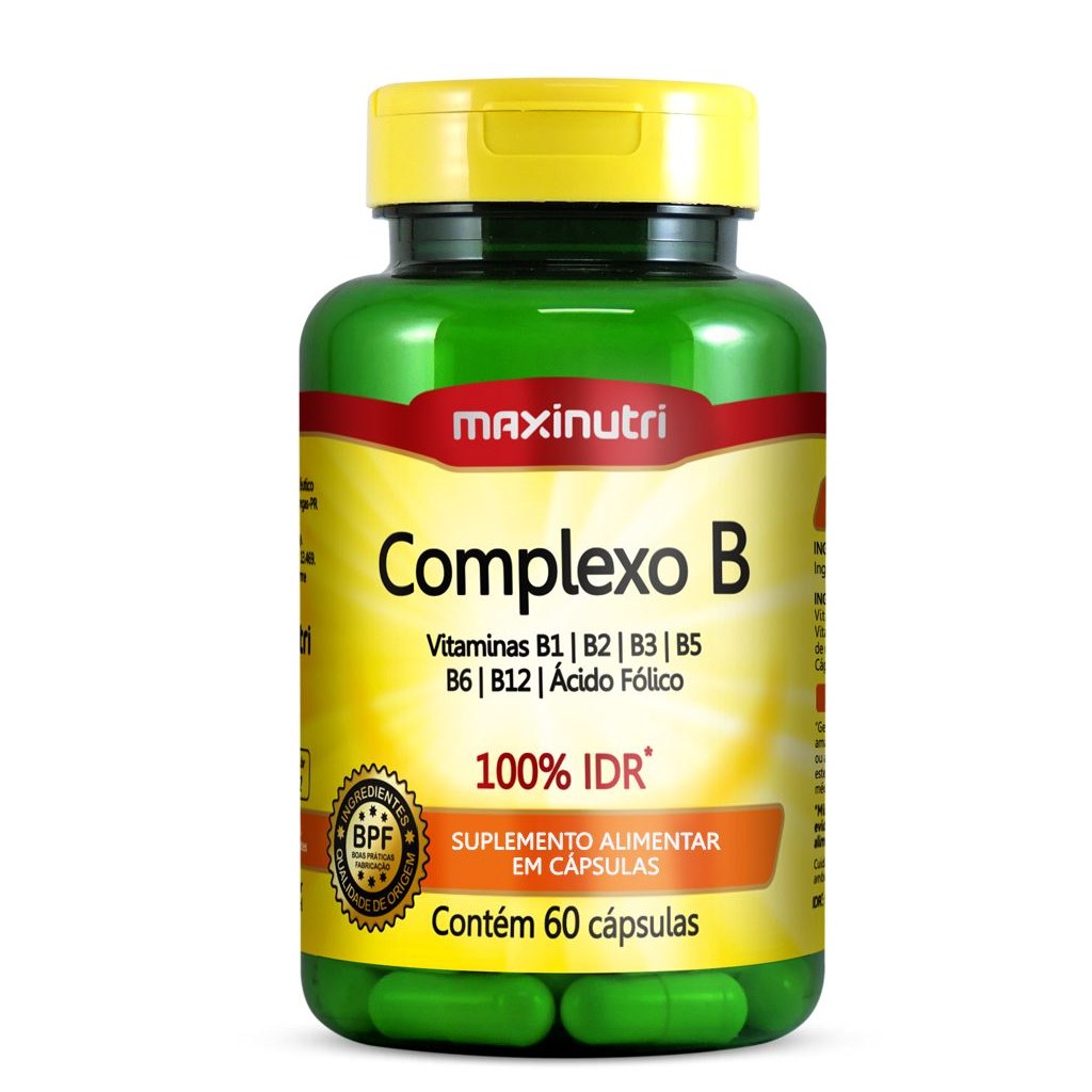 Complexo B 400mg 60 cápsulas Maxinutri