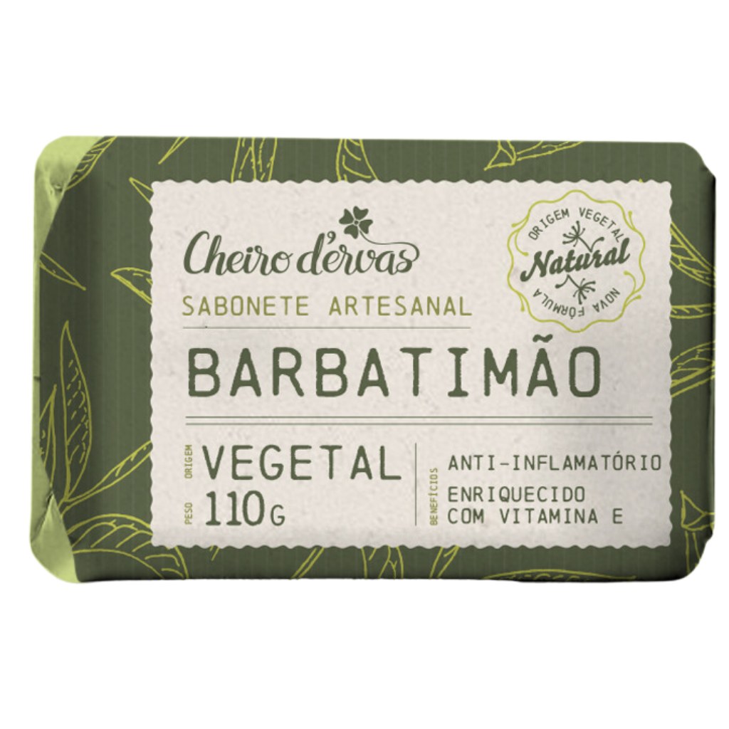 Sabonete Barbatimao Natural 110g Cheiro D'ervas