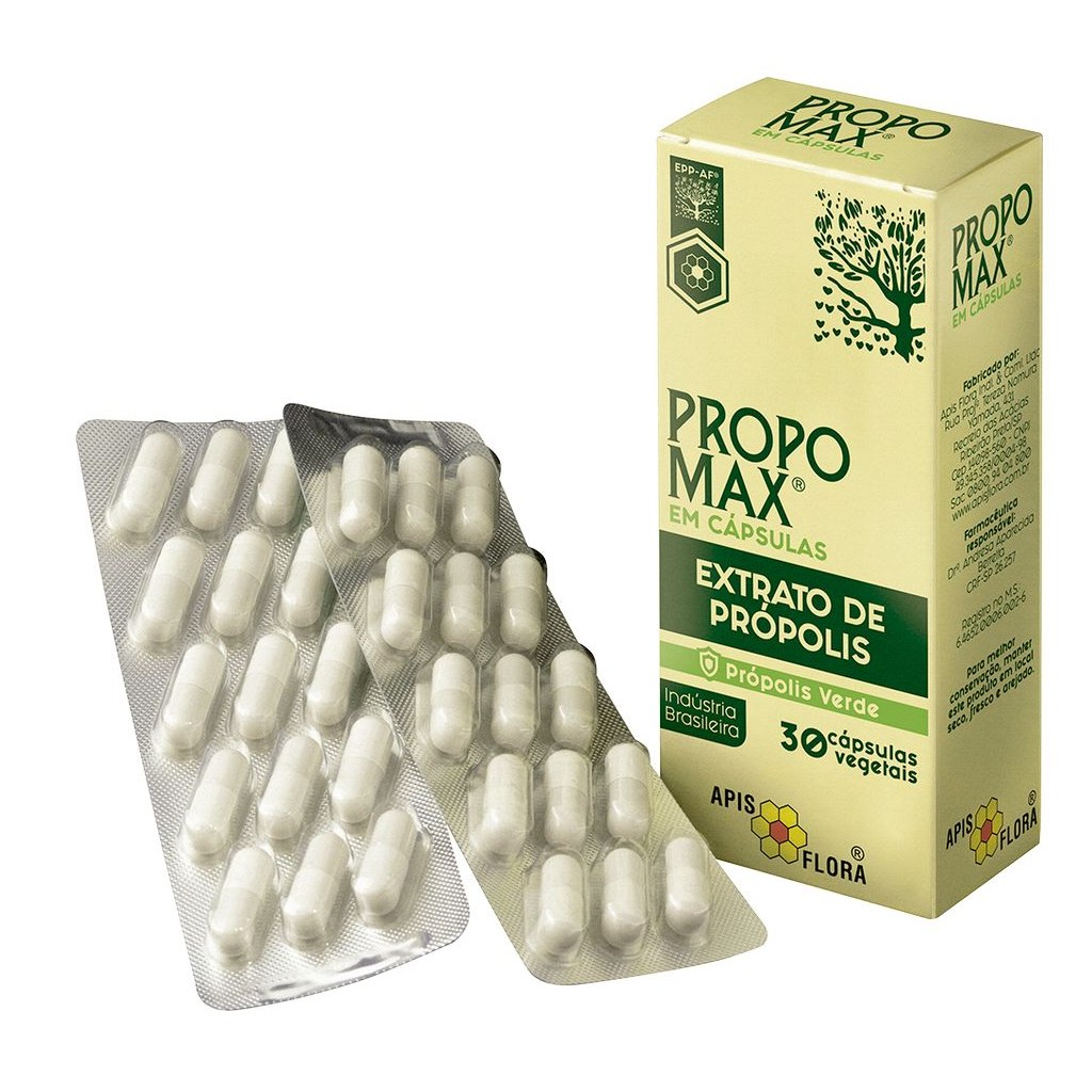 Propomax Extrato de Propolis Verde sem Alcool 310mg 30 cápsulas Apisflora