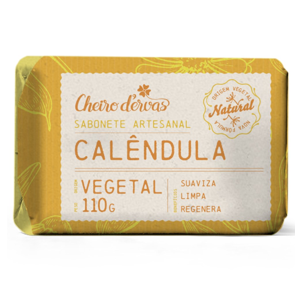 Sabonete Calendula Natural 110g Cheiro D'ervas