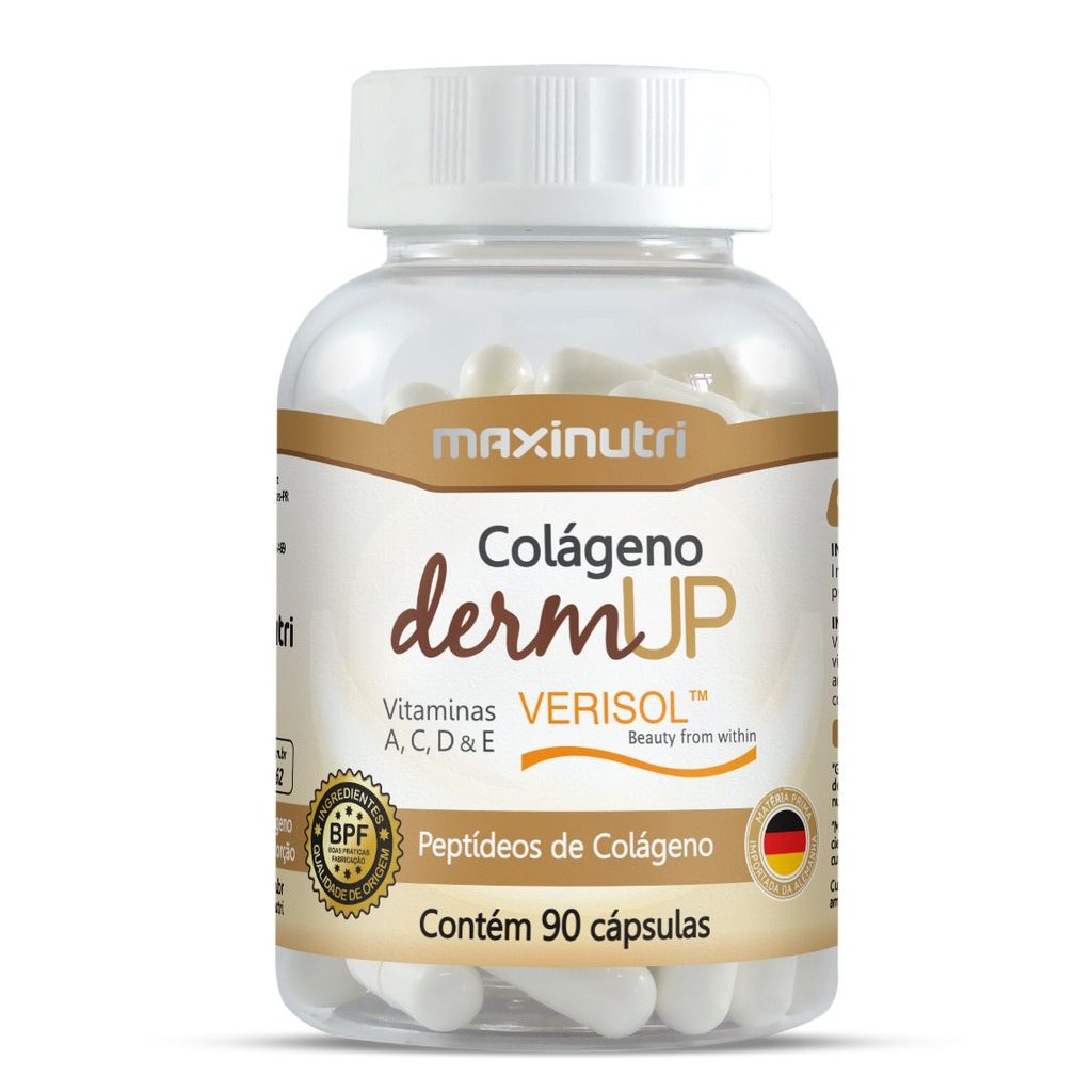 Colageno Verisol DermUp + Vit. A, C, D e E 650mg 90 cápsulas Maxinutri