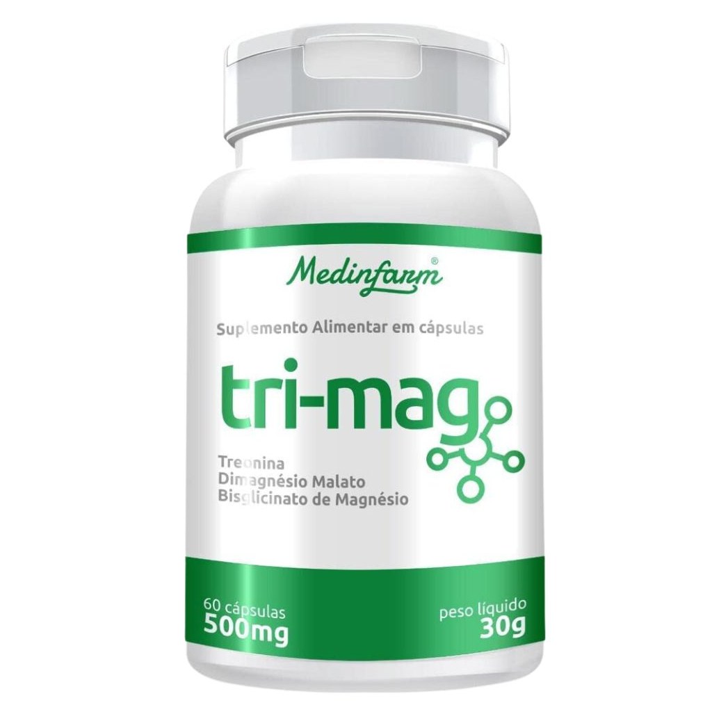 Trimag (Treonato + Quelato + Dimalato) 500mg 60 cápsulas Medinfarm - Genesis