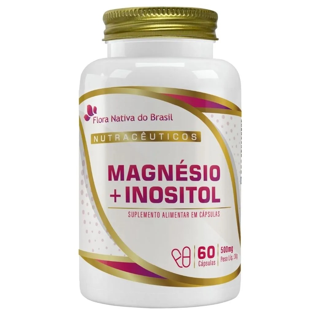 Magnesio com Inositol 500mg 60 cápsulas Flora Nativa