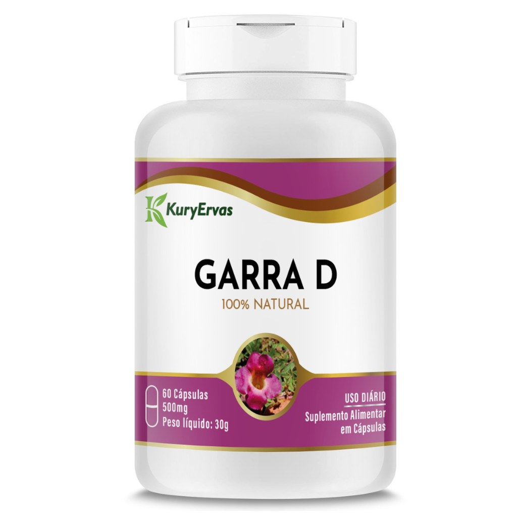 Garra D 500mg 60 cápsulas Kury Ervas