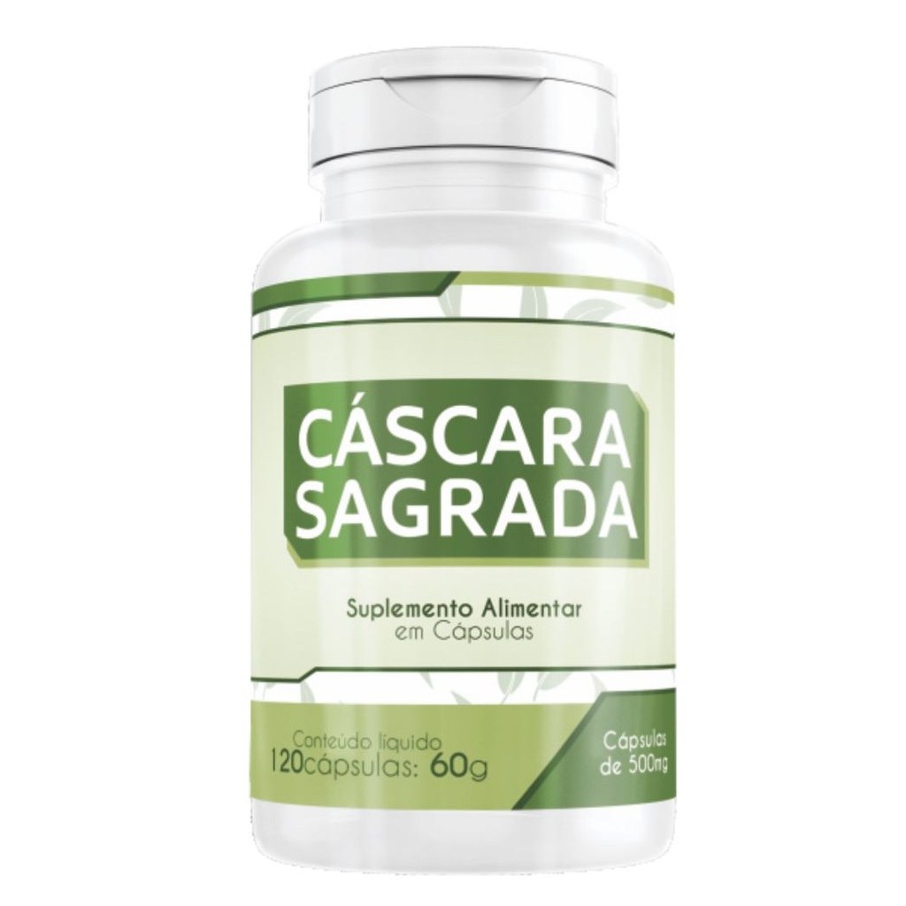 Cascara Sagrada 500mg 120 cápsulas Naturalis Brasil