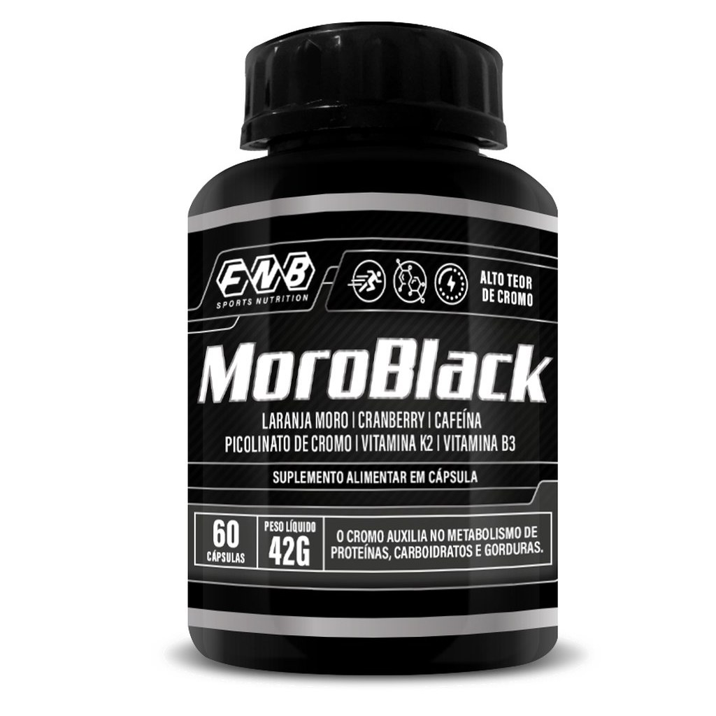 Moroblack (Com Laranja Moro, Cranberry, Quitosana, Psyllium e Cafeina) 700mg 60 cápsulas Flora Nativa