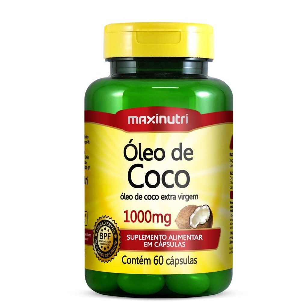 Oleo de Coco 1000mg 60 cápsulas Maxinutri