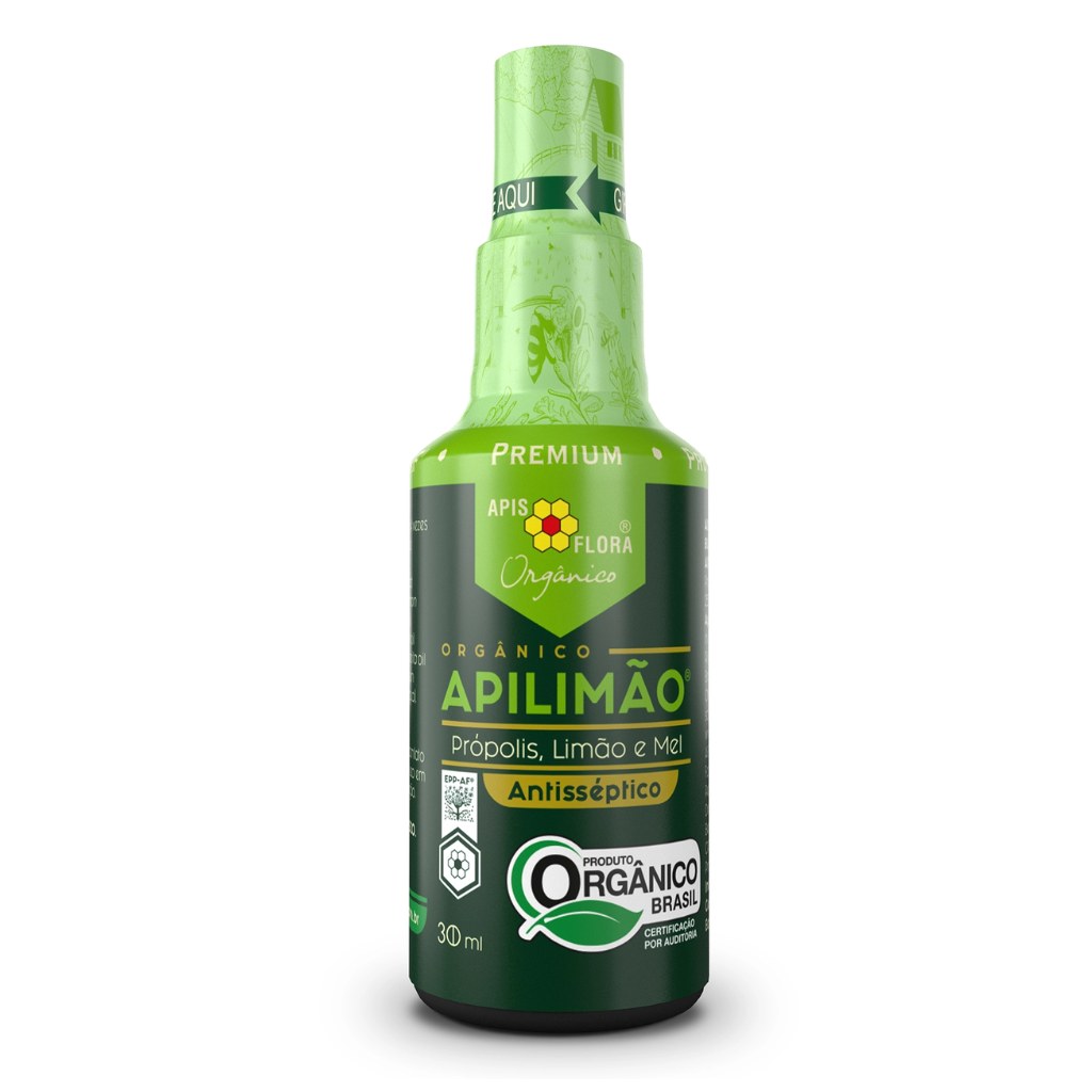 Apilimao Spray Organico - Propolis, Mel e Limao - 30ml Apisflora