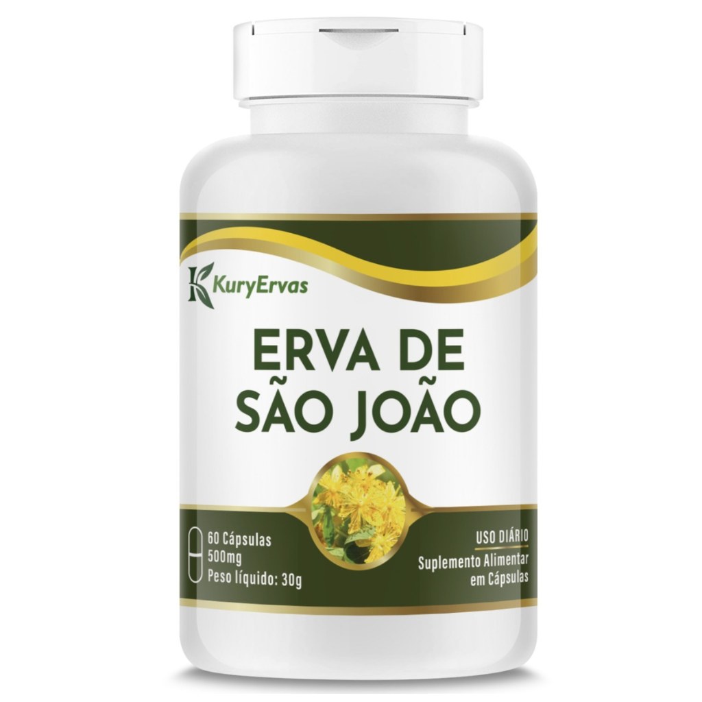 Erva de Sao Joao 500mg 60 cápsulas Kury Ervas