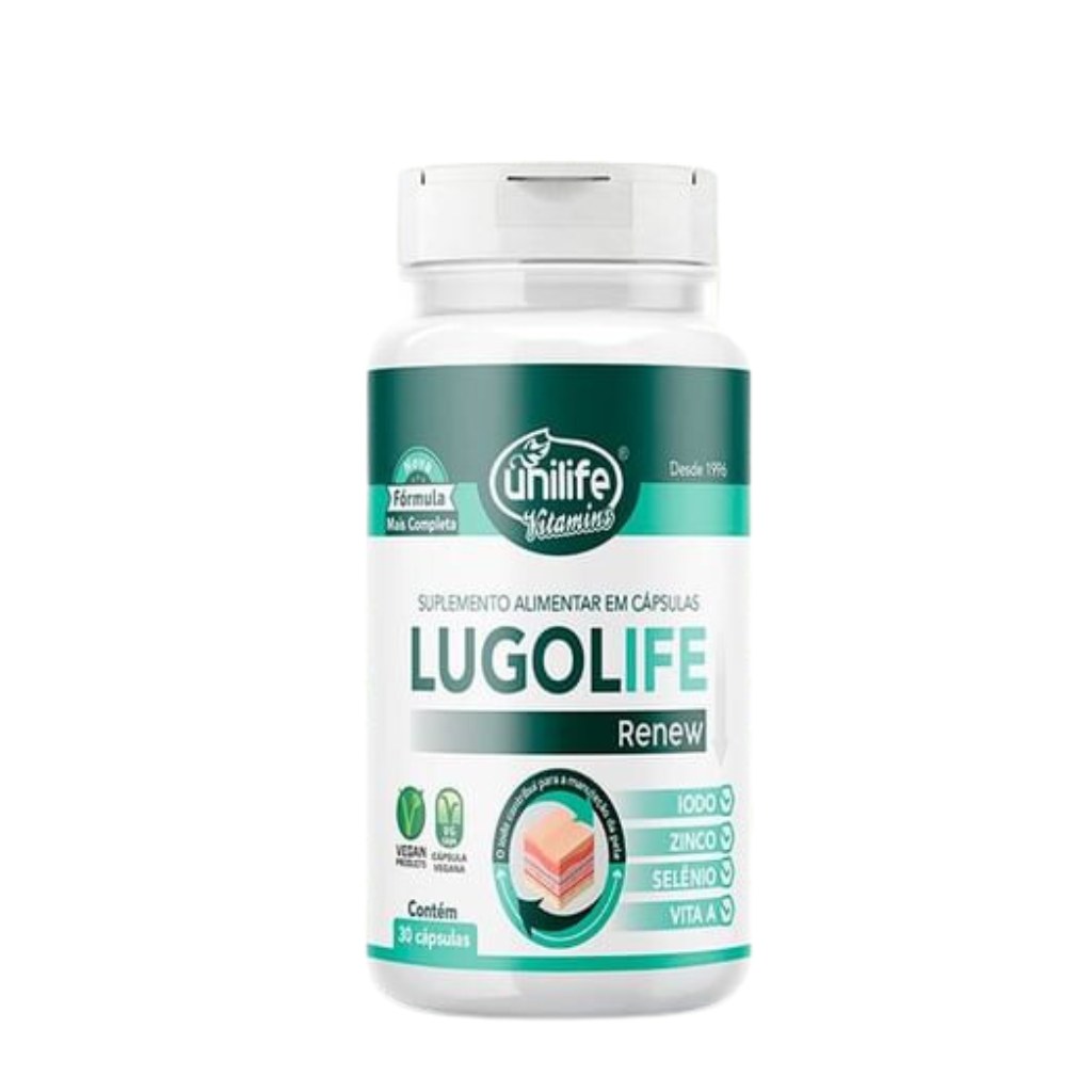 Lugolife Renew (Iodo, Zinco, Selenio e VIt A) 500mg 30 cápsulas Unilife
