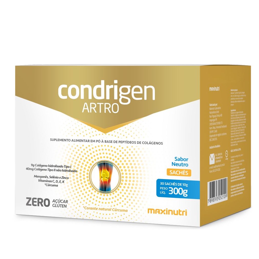 Condrigen Artro - Colageno Tipo I e II sache - 30x10g Neutro Maxinutri