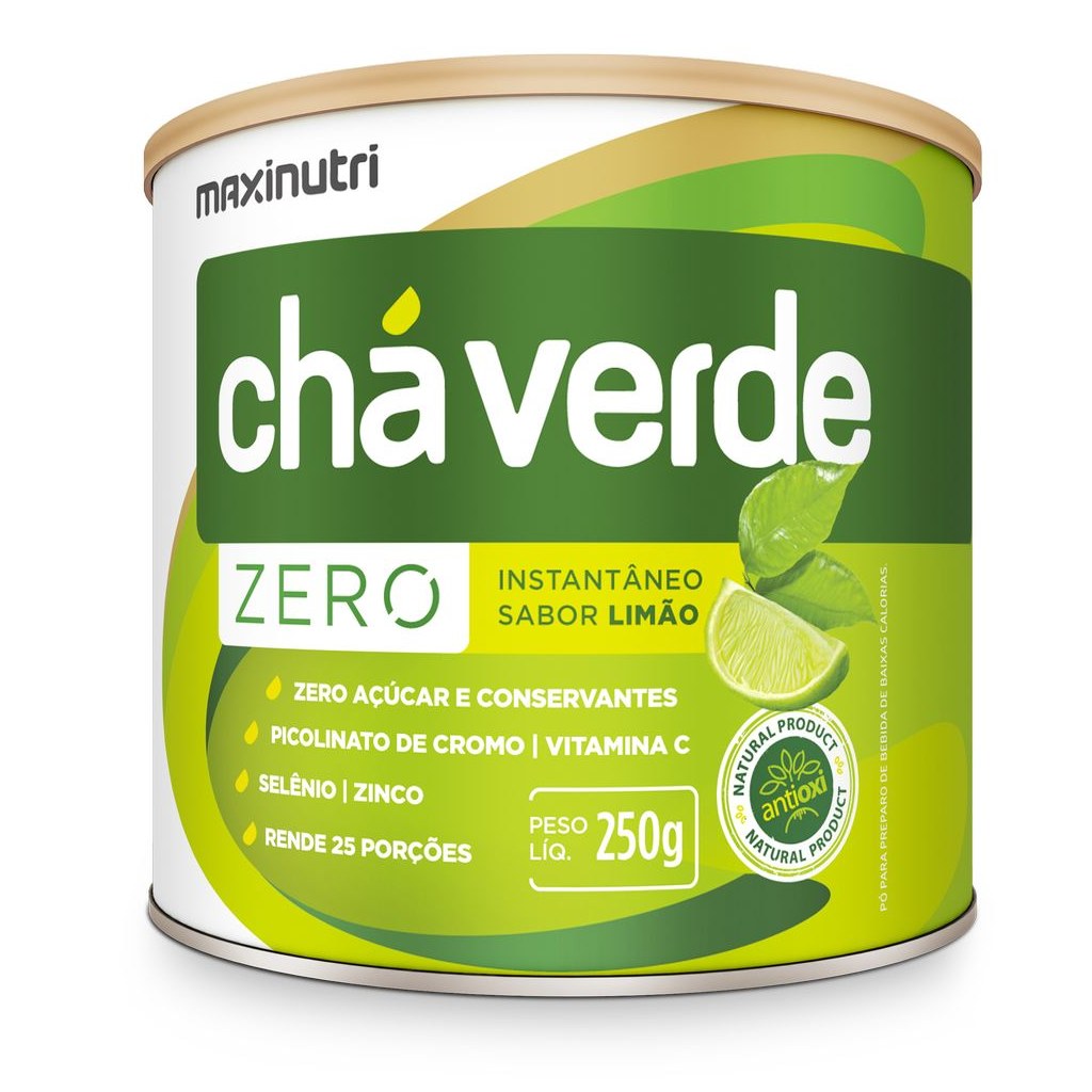 Cha Verde Soluvel Zero 250g Limao Maxinutri