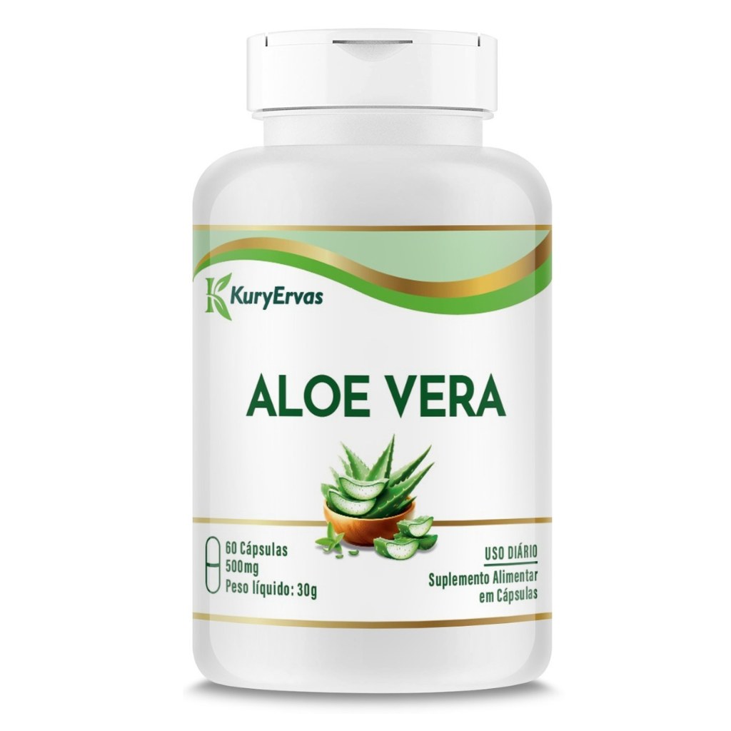 Aloe Vera 500mg 60 cápsulas Kury Ervas