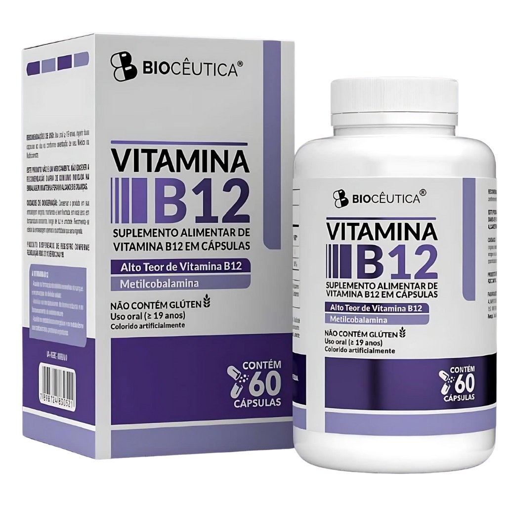 Metilcobalamina (Vitamina B12 9,3mcg) 370mg 60 cápsulas Bioceutica