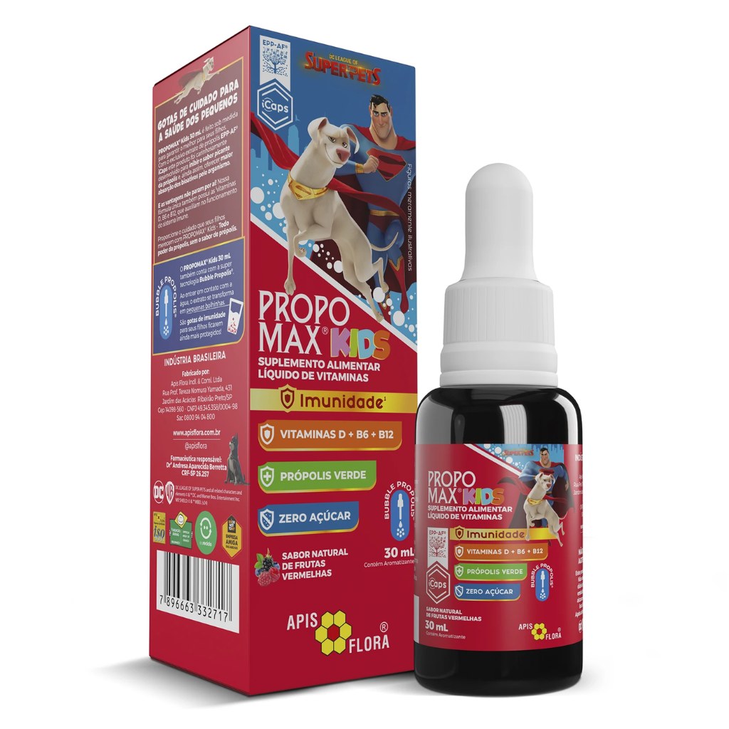 Propomax Kids Sabor Frutas Vermelhas 30ml Apisflora