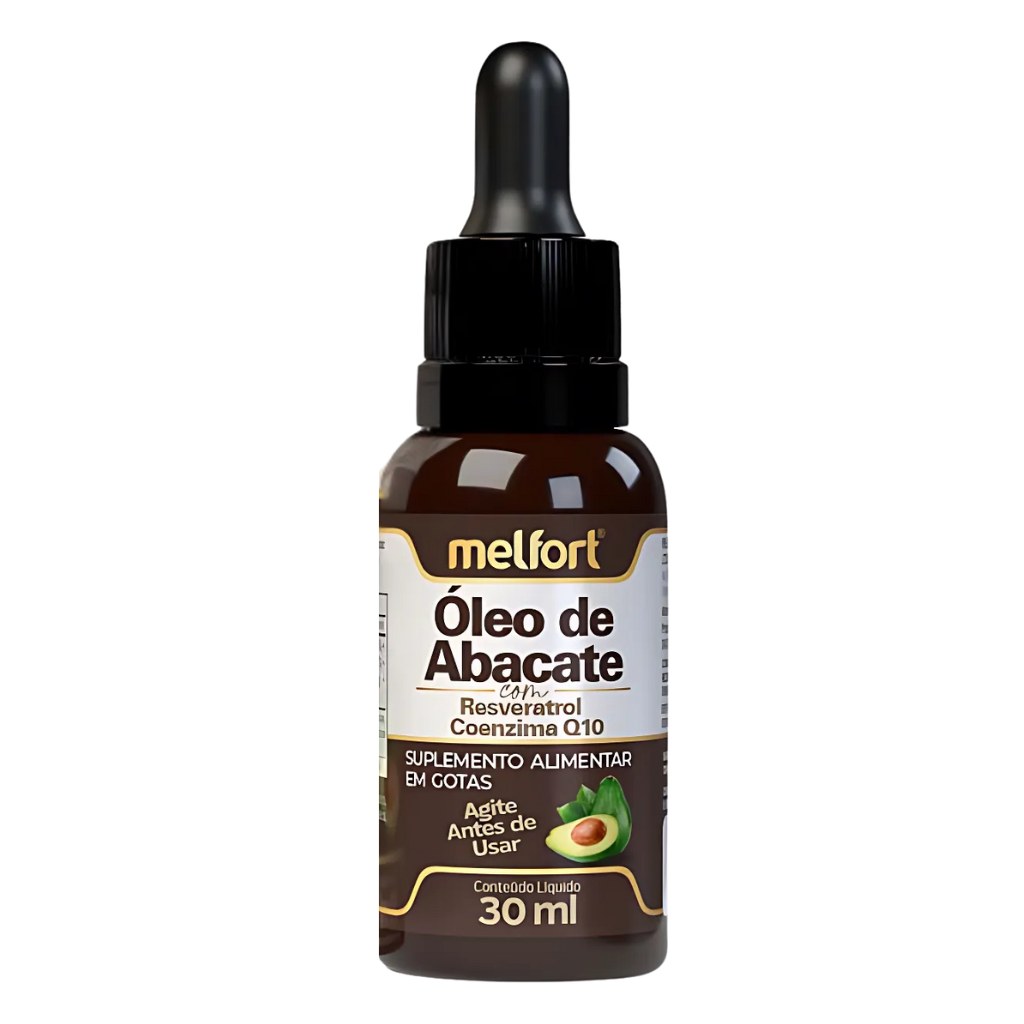 Oleo de Abacate em gotas (Com Resveratrol e CoQ10) 30ml Melfort