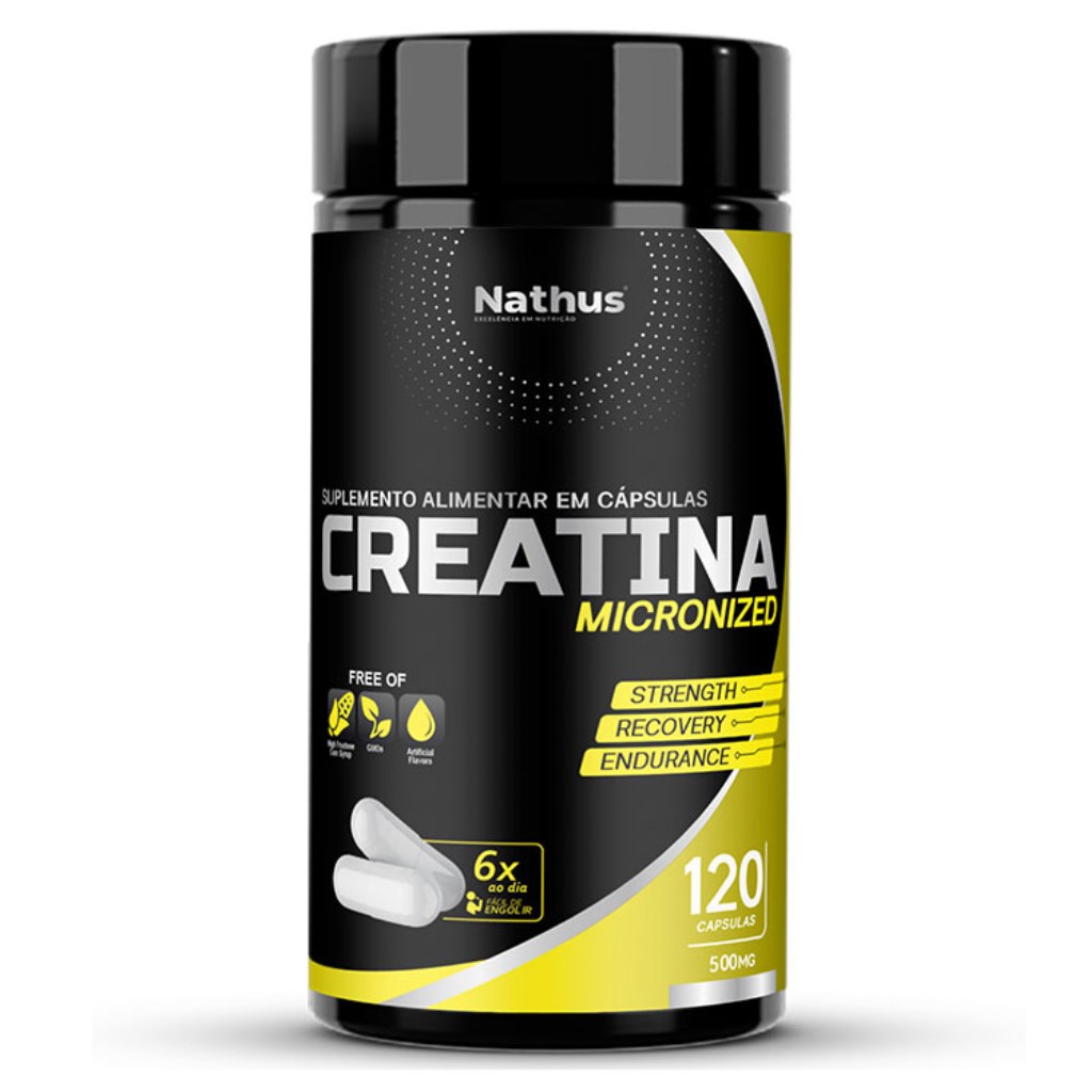Creatina 500mg 120 cápsulas Nathus