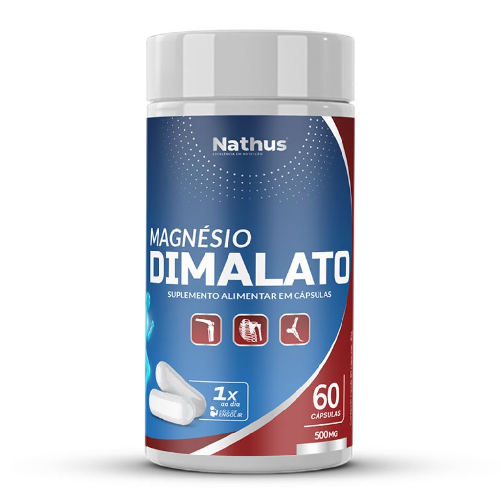 Magnesio Dimalato 500mg 60 cápsulas Nathus