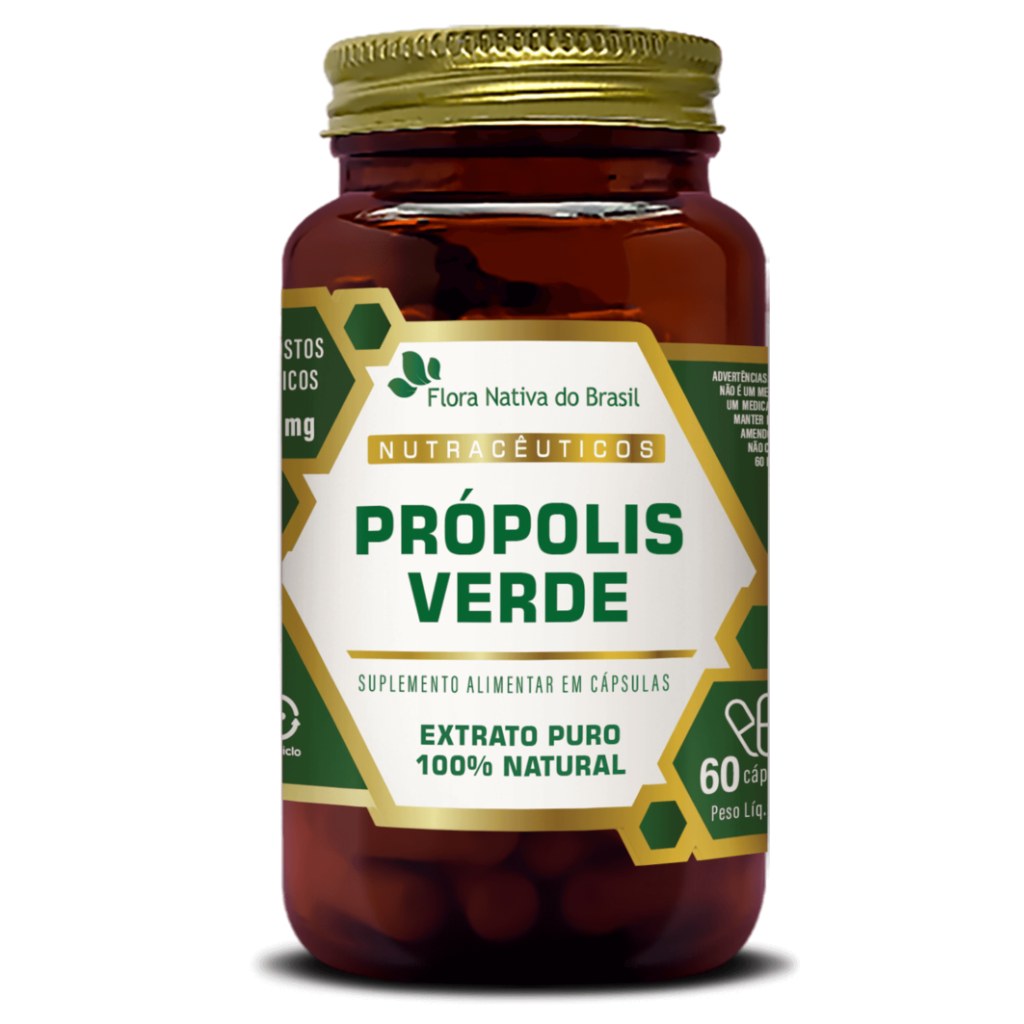 Extrato de Propolis Verde 500mg 60 cápsulas Flora Nativa