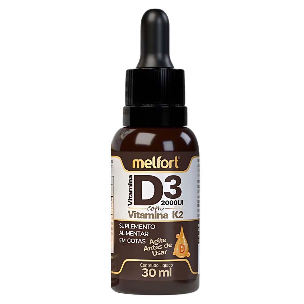 Vitamina D3 com K2 em Gotas 30ml Melfort
