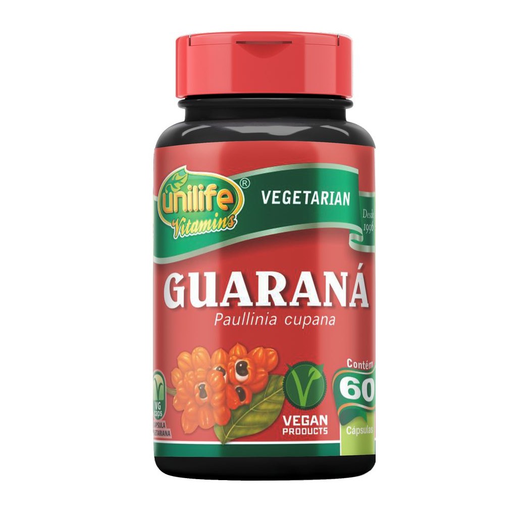 Guarana 500mg 60 cápsulas Unilife