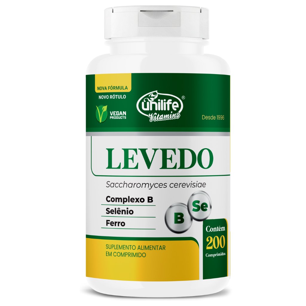 Levedo de Cerveja 450mg 200 comprimidos Unilife