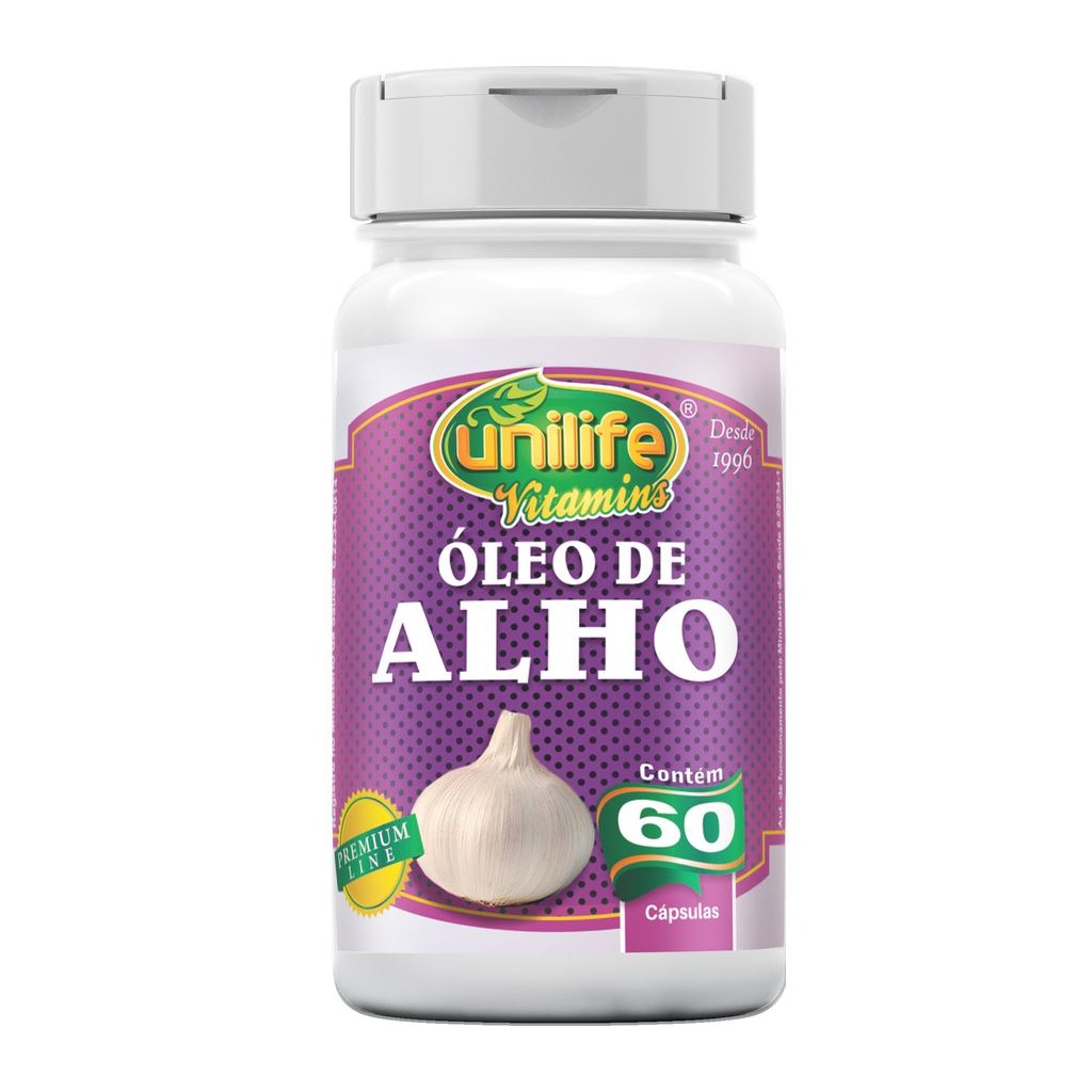 Oleo de Alho 350mg 60 cápsulas Unilife