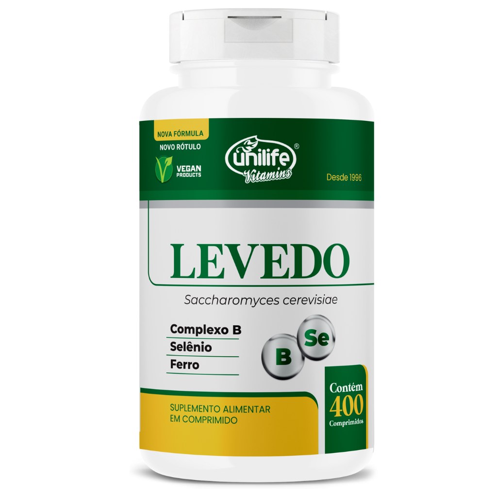 Levedo de Cerveja 450mg 400 comprimidos Unilife