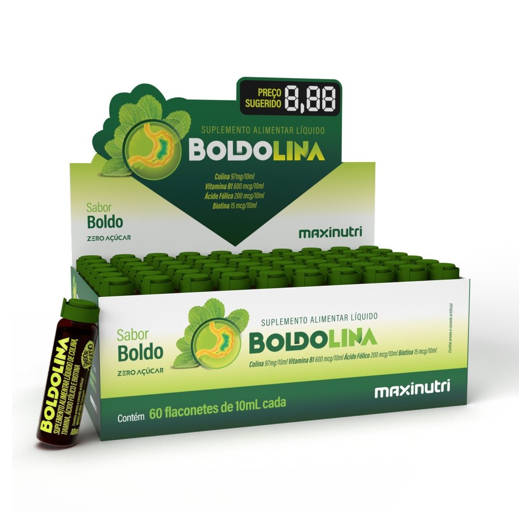 Boldolina Flaconete (Colina + Assoc.) 60x10ml Boldo Maxinutri