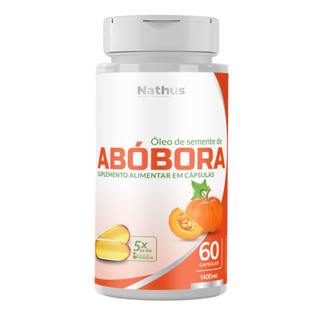 Oleo de Semente de Abobora 1400mg 60 cápsulas Nathus
