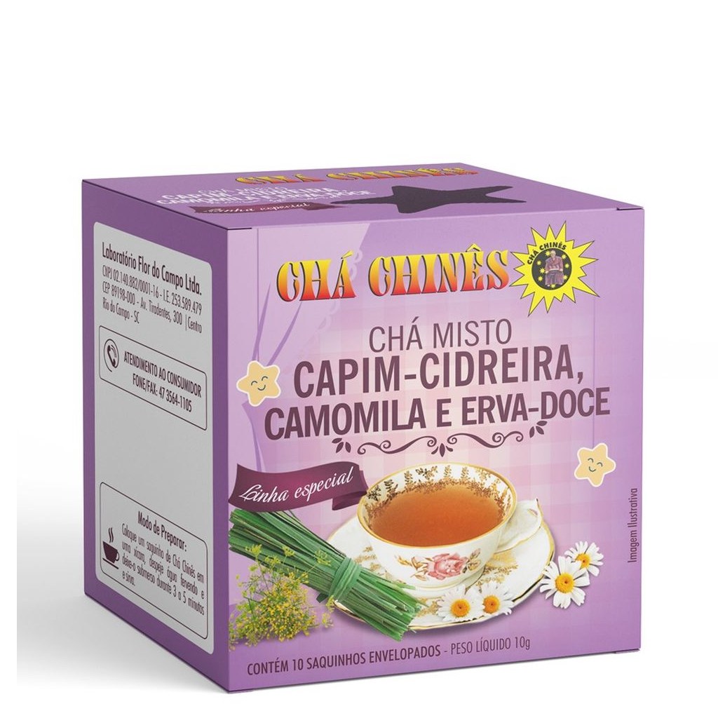 Cha Cidreira, Camomila e Erva Doce (Bebe) 10g Cha Chines