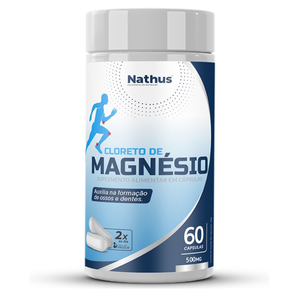 Cloreto de Magnesio PA 500mg 60 cápsulas Nathus
