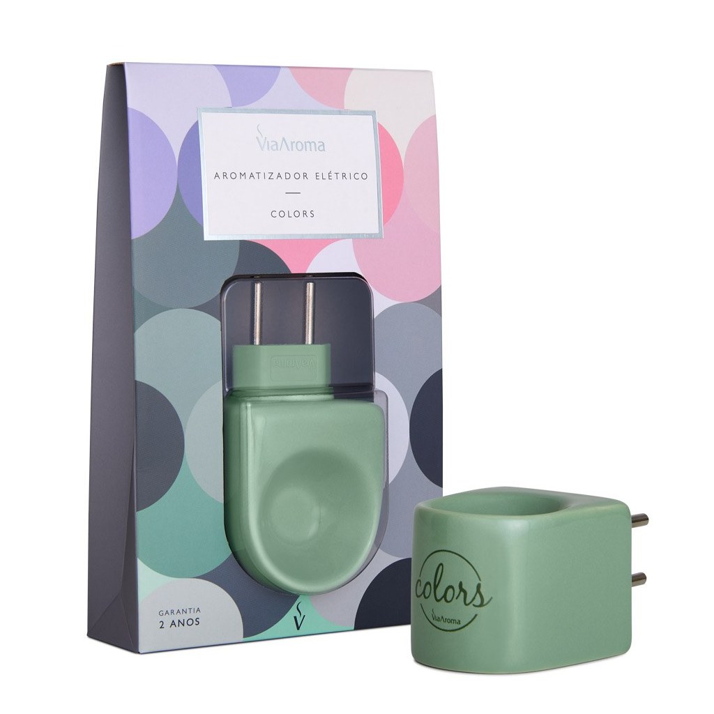 Aromatizador Eletrico Colors Verde Via Aroma