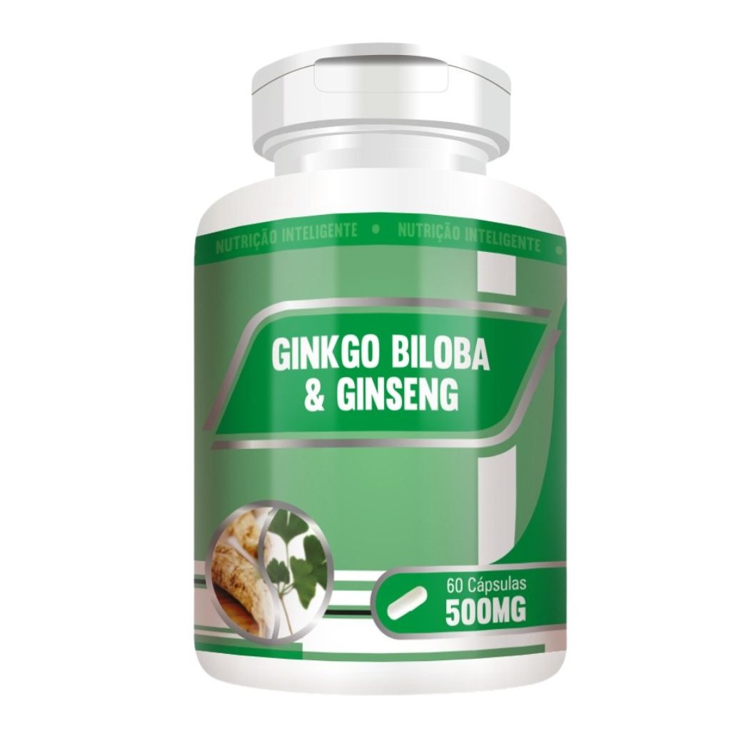 Ginkgo Biloba com Ginseng 500mg 60 cápsulas RN Suplementos