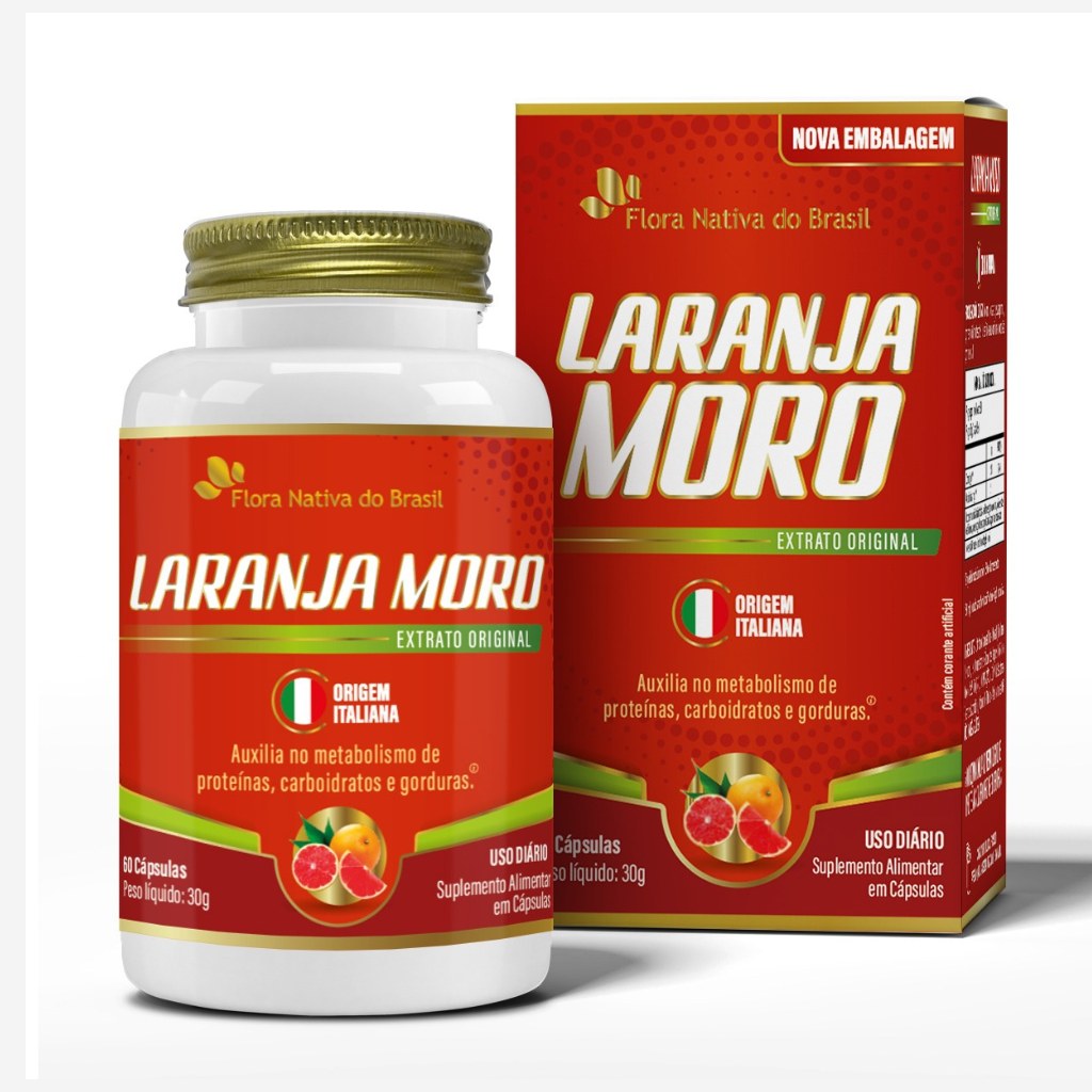 Laranja Moro + Picolinato de Cromo 500mg 60 cápsulas Flora Nativa