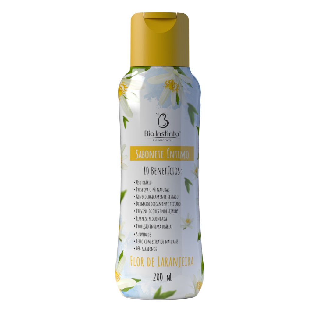 Sabonete Intimo Liquido Flor de Laranjeira 200ml (Com Aroeira e Barbatimao) Bio Instinto