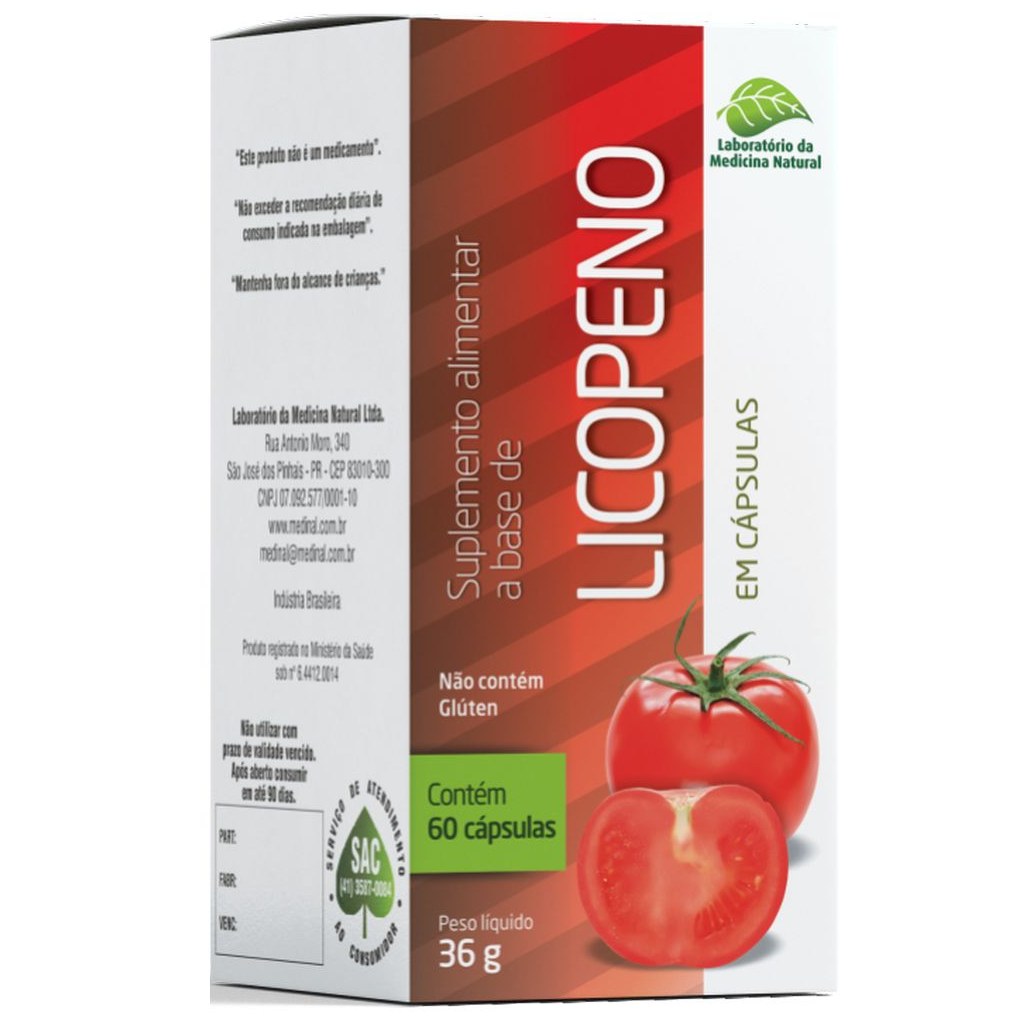 Licopeno 500mg 60 cápsulas Medinal