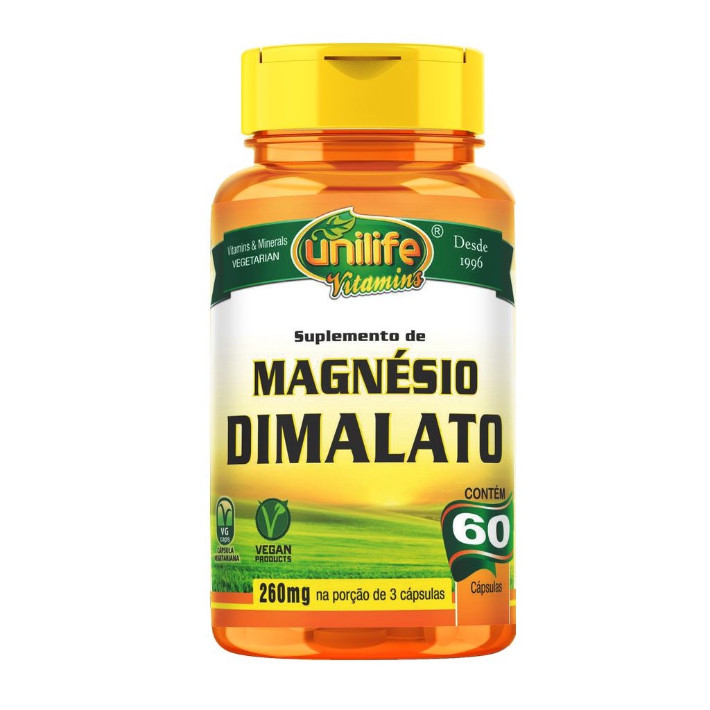 Magnesio Dimalato 800mg 60 cápsulas Unilife