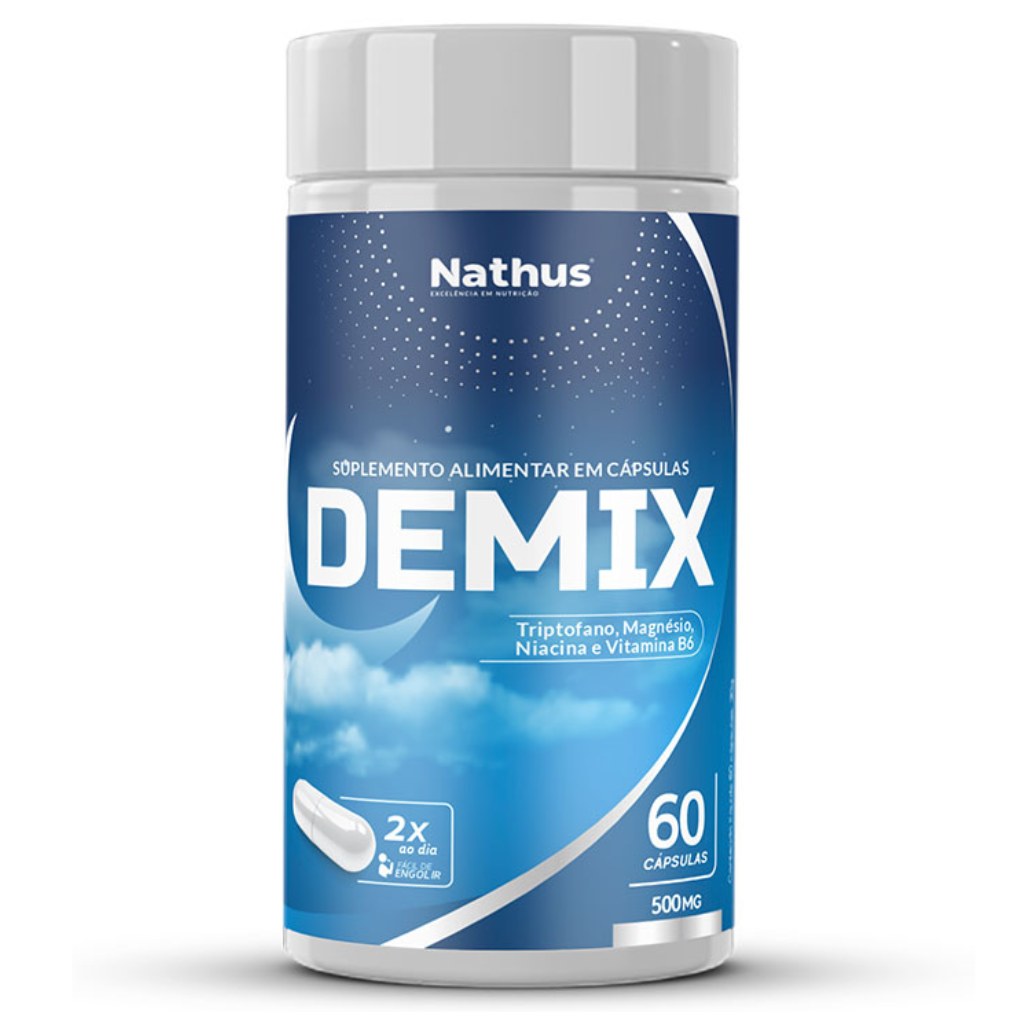 Demix - Triptofano com Magnesio 500mg 60 cápsulas Nathus