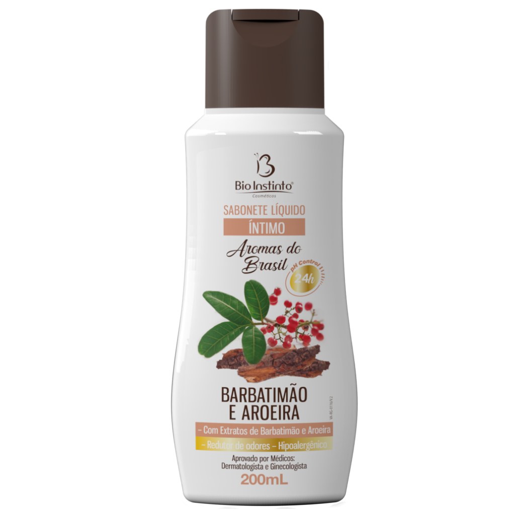 Sabonete Intimo Liquido de Barbatimao com Aroeira 200ml Bio Instinto