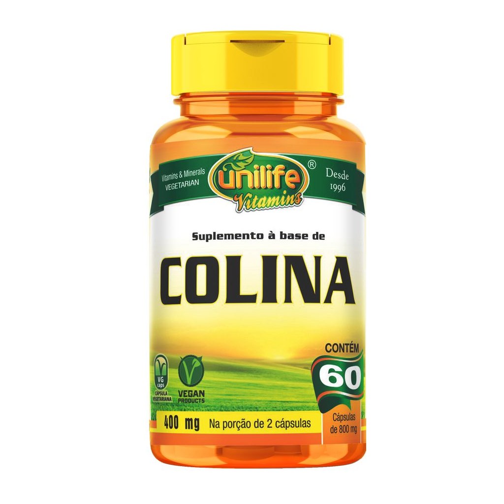 Colina 800mg 60 cápsulas Unilife