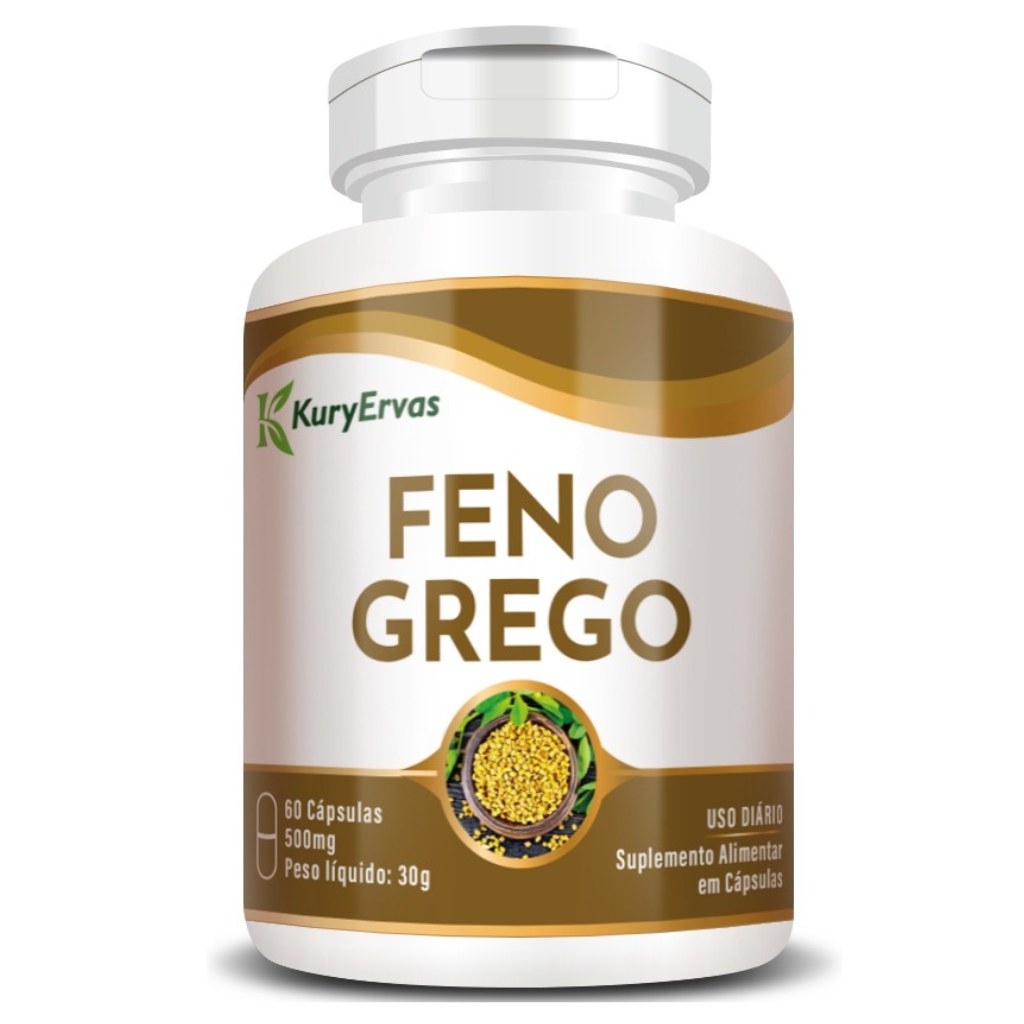 Feno Grego 500mg 60 cápsulas Kury Ervas