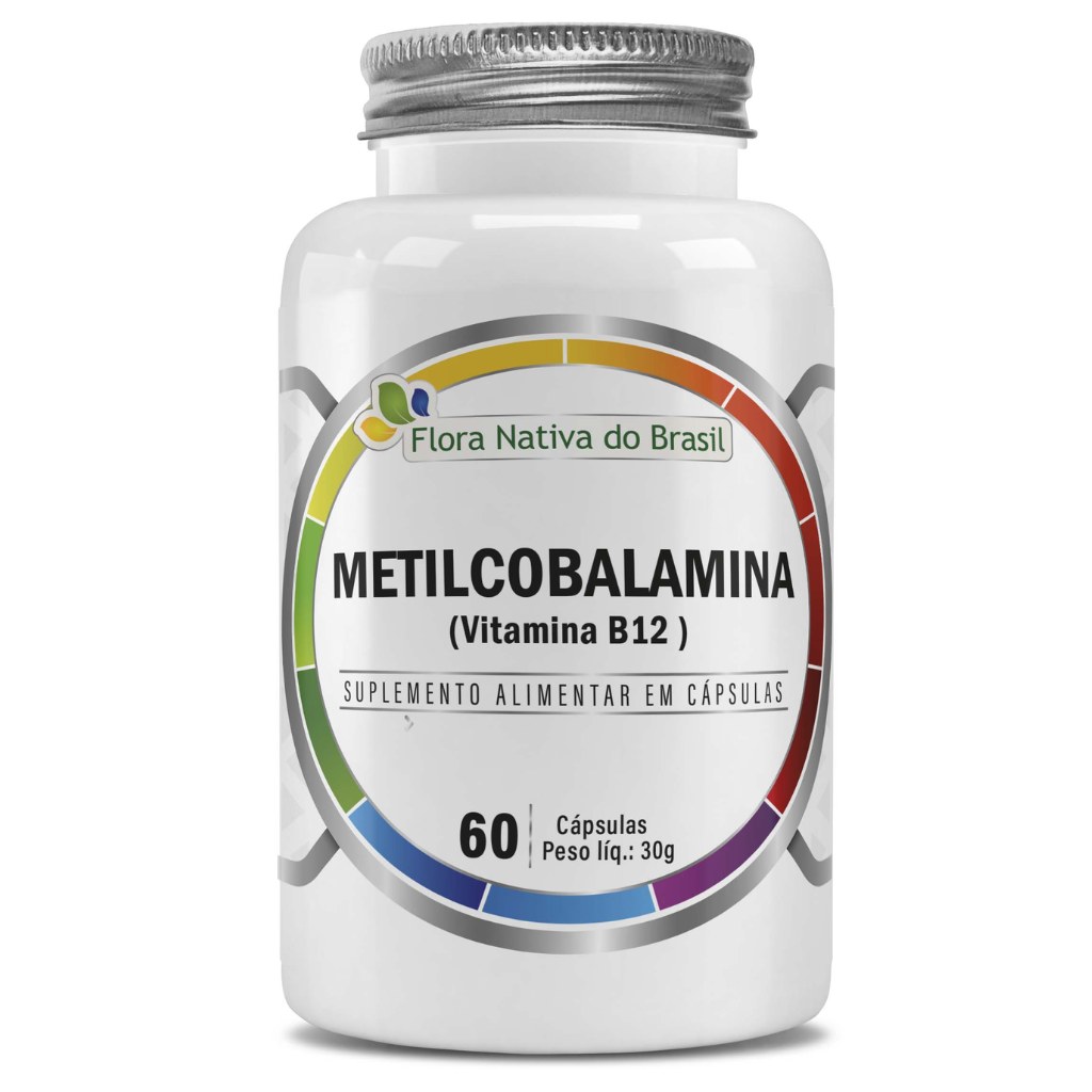 Metilcobalamina - Vitamina B12 500mg 60 Cápsulas Flora Nativa