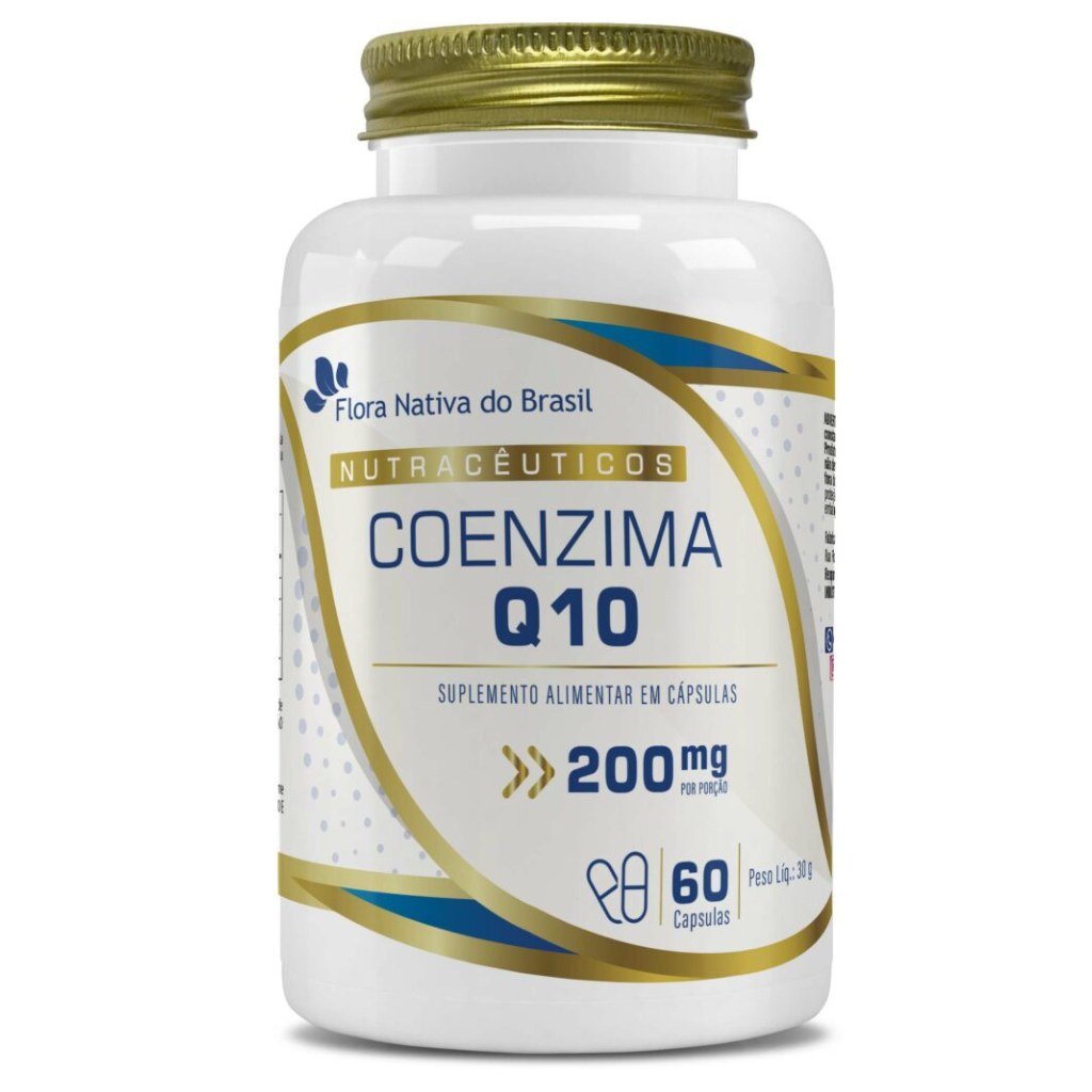 Coenzima Q10 (200mg por porção) 500mg 60 cápsulas Flora Nativa