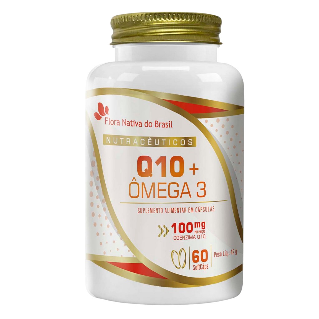Coenzima Q10 com Omega 3 700mg 60 cápsulas Flora Nativa