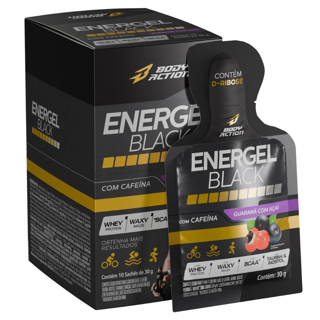 Energel Black 10x30g Guarana com Açai Body Action