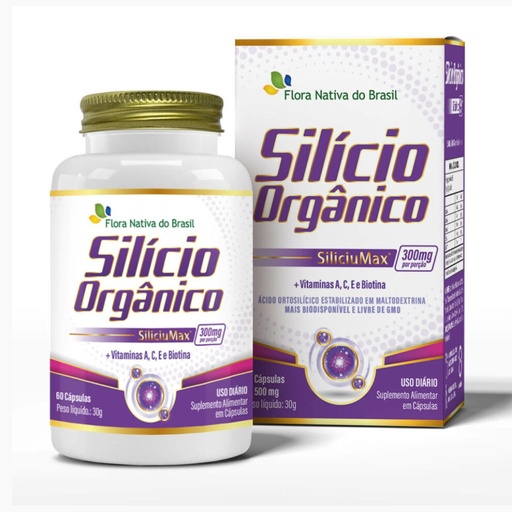 [10582] Silicio Organico - SiliciuMax 500mg 60 cápsulas Flora Nativa