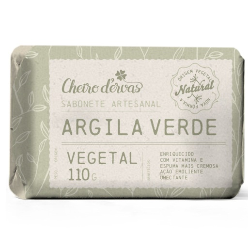 [10706] Sabonete Argila Verde Natural 110g Cheiro D'Ervas