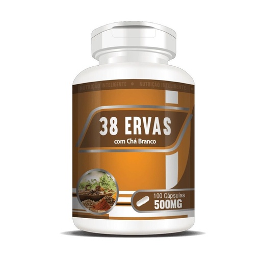 [1094] 38 Ervas 500mg 100 cápsulas RN Suplementos