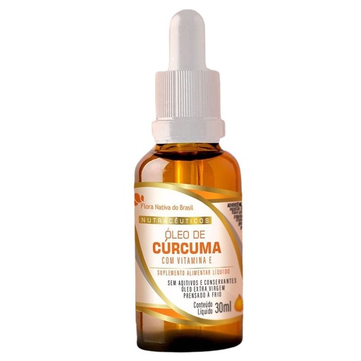 [11398] Oleo de Curcuma em gotas com Vitamina E 30ml Flora Nativa